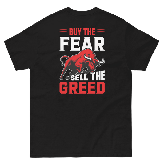"Buy fear, sell greed" T-shirt